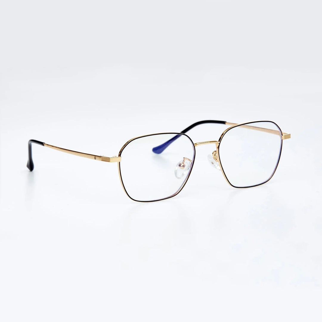 Wallace Blue Light Briller i Metalguld#farve_metalguld